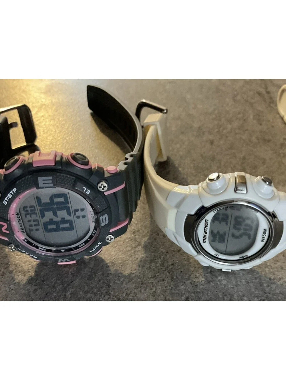 Pair Of Armitron & Marathon Digital Womens Watches Both Watches Run Great Bin I